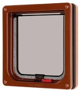 Picture of Lockable Cat Flap Brown 16.5x17.4cm