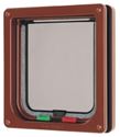Picture of 4 Way Locking Cat Flap Brown 16.5x17.4cm