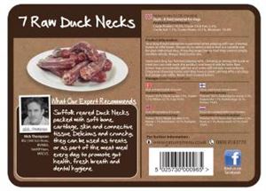 frozen duck necks