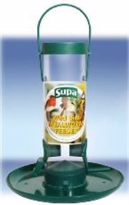 Picture of Supa Plastic 2 Port Mealworm Feeder & Tray Green 20cm (8")