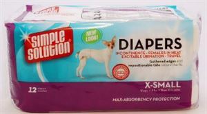 Picture of Simple Solution Dog Disposable Diapers Extra Small 12pk