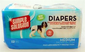 Picture of Simple Solution Dog Disposable Diapers Medium 12pk