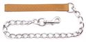 Picture of Heritage Diamond Extra Heavy Chain Lead W/leather Handle Tan 80cm