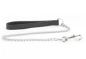 Picture of Heritage Chain Lead With Diamond Leather Handle Medium Black 80cm