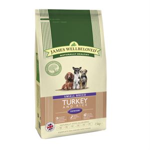Picture of James Wellbeloved Turkey & Rice Small Breed Senior 1.5kg