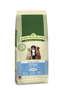 Picture of James Wellbeloved Fish & Rice Large breed Junior 15kg