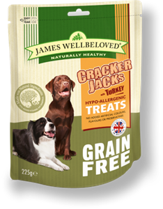 Picture of James Wellbeloved Crackerjacks Grain Free Turkey 225g