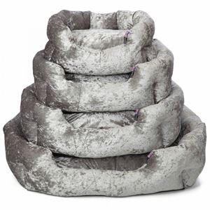 dog bed crushed velvet